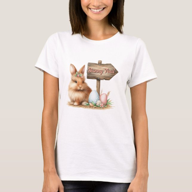 Easter Bunny Trail T-Shirt (Front)