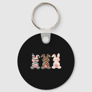 Easter Bunny Trio Shirt Rabbit Leopard Matching Cu Key Ring