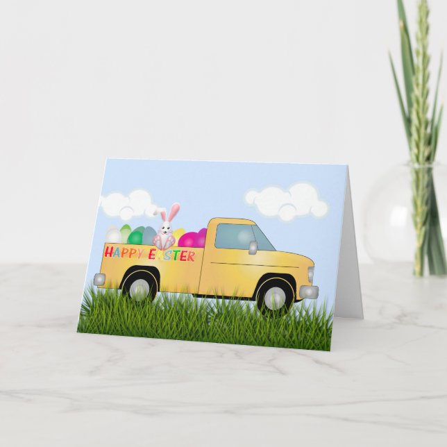 Easter Bunny Truck Card (Front)