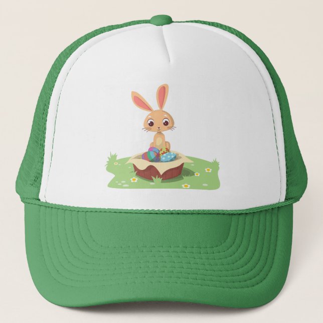 EASTER BUNNY TRUCKER HAT (Front)