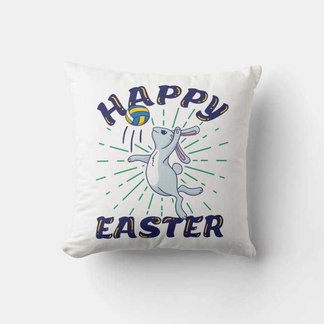 Easter Bunny Volleyball Jump Serve Cushion (Front)