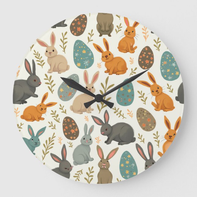Easter bunny Wall Clock (Front)