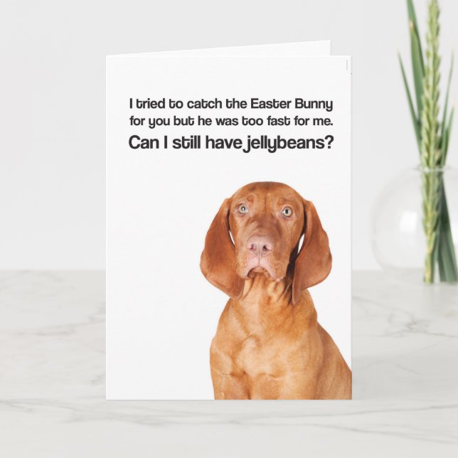 Easter Bunny Was Too Fast (Vizsla) - Greeting Card (Front)