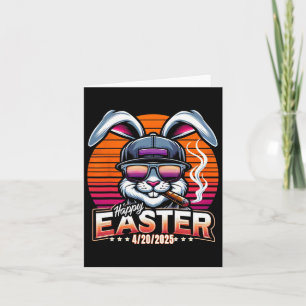 Easter Bunny Weed Funny Humour  Card