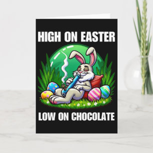 Easter Bunny Weed Funny Humour Gift Card