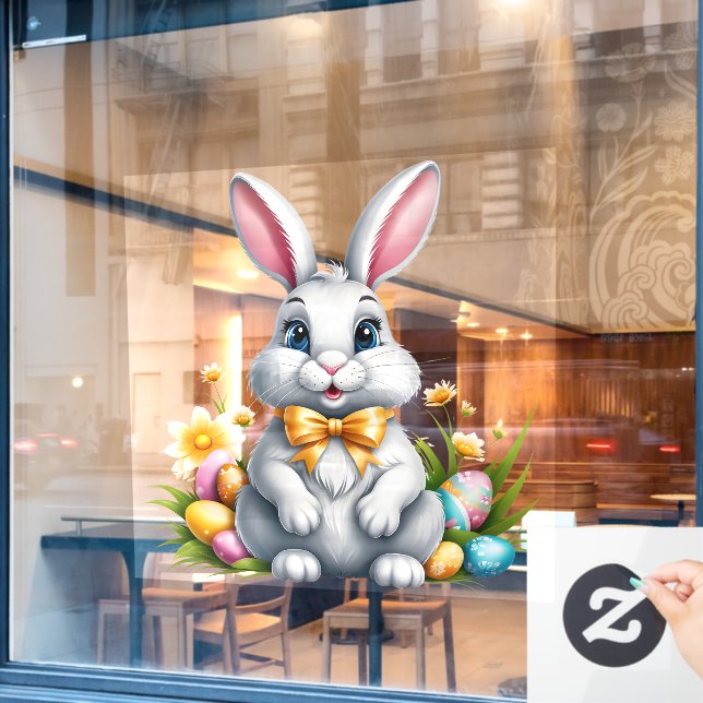 Easter Bunny Window Cling (Cafe Window)