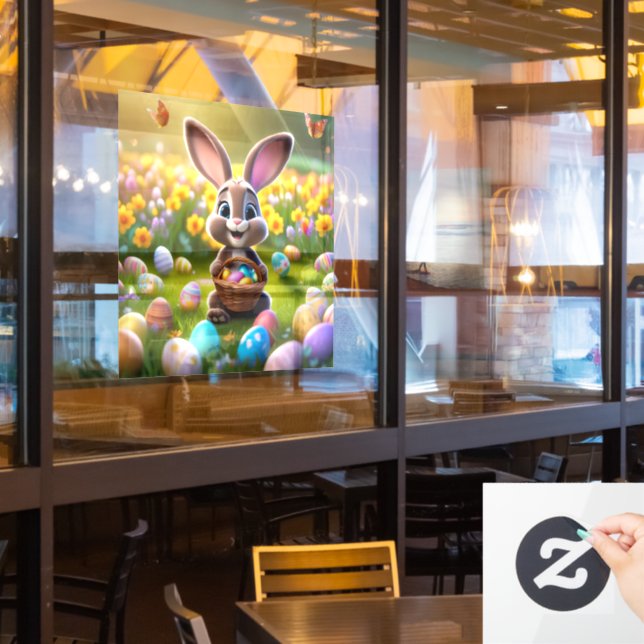 Easter Bunny Window Cling (Restaurant Window)