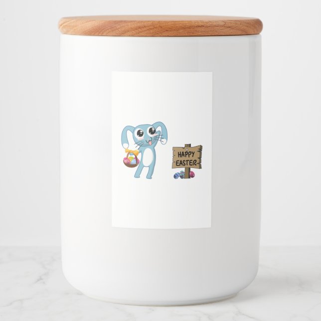 Easter Bunny wishes Happy Easter Food Label (Front)