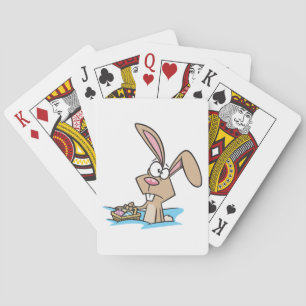 Easter Bunny with Basket of Eggs Playing Cards
