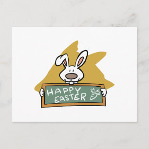 Easter Bunny with chalkboard Holiday Postcard