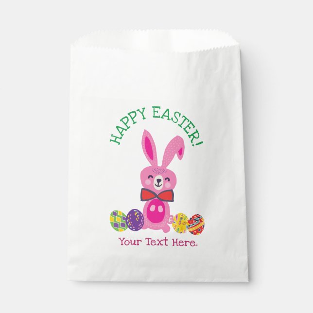 Easter Bunny With Easter eggs Favour Bags (Front)