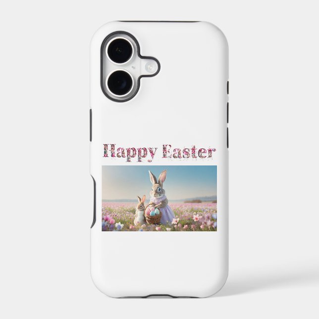Easter bunny with Easter Eggs Happy Easter (Back)