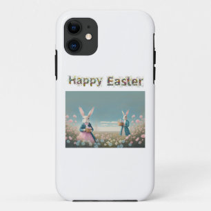 Easter bunny with Easter Eggs Happy Easter Case-Mate iPhone Case