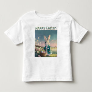 Easter bunny with Easter Eggs Happy Easter Toddler T-Shirt