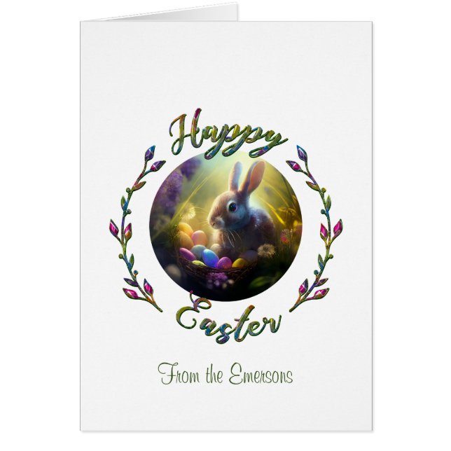 Easter Bunny With Egg Basket (Front)