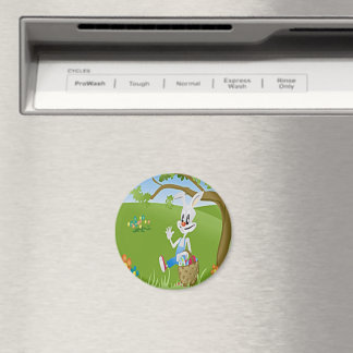 Easter Bunny with Eggs Magnet