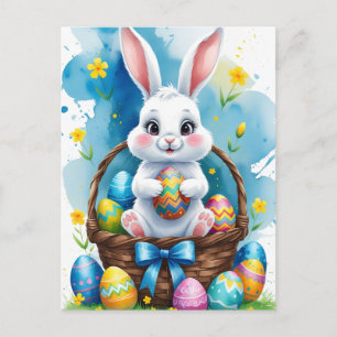Easter Bunny with Eggs Postcard