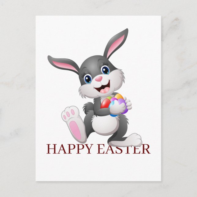 Easter bunny with eggs Postcard (Front)