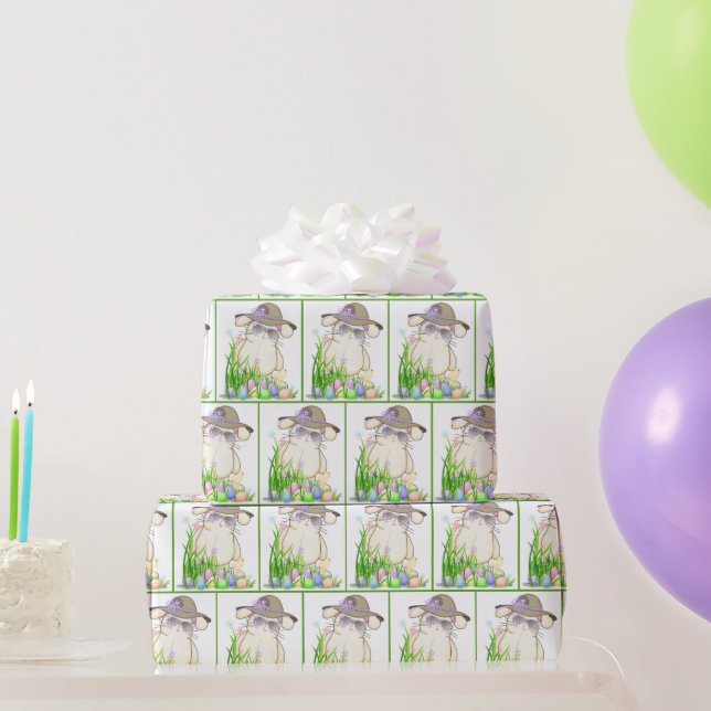 Easter Bunny With Eggs Wrapping Paper (Party Gifts)