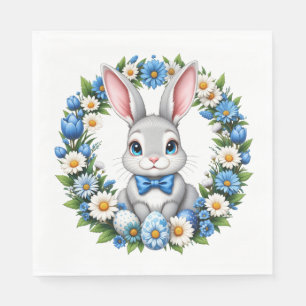 Easter Bunny With Florals  Napkin