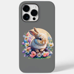 Easter Bunny with Flowers, spring Bunny easter day Case-Mate iPhone 14 Pro Max Case