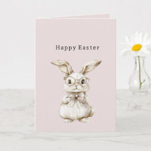 Easter Bunny with Glasses Card