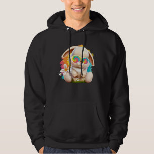 Easter Bunny with Glasses Cute bunnies Easter  1 Hoodie