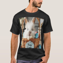 Easter bunny with its eggs.