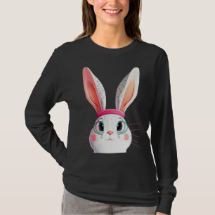 Easter Bunny with Pink Headband T-Shirt