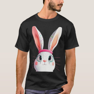 Easter Bunny with Pink Headband T-Shirt