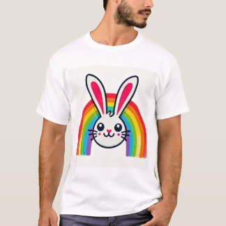 easter bunny with rainbow T-Shirt