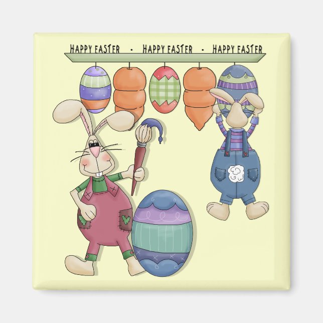 Easter Bunny Workshop Magnet (Front)