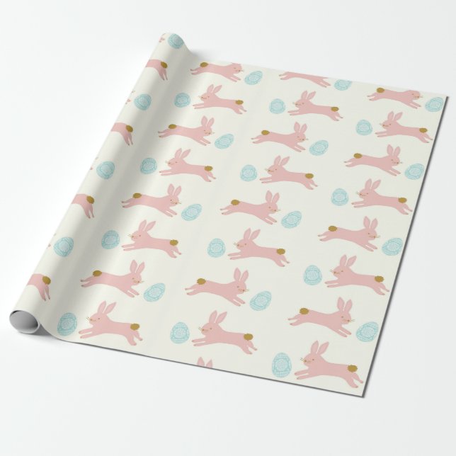 Easter Bunny Wrapping Paper (Unrolled)