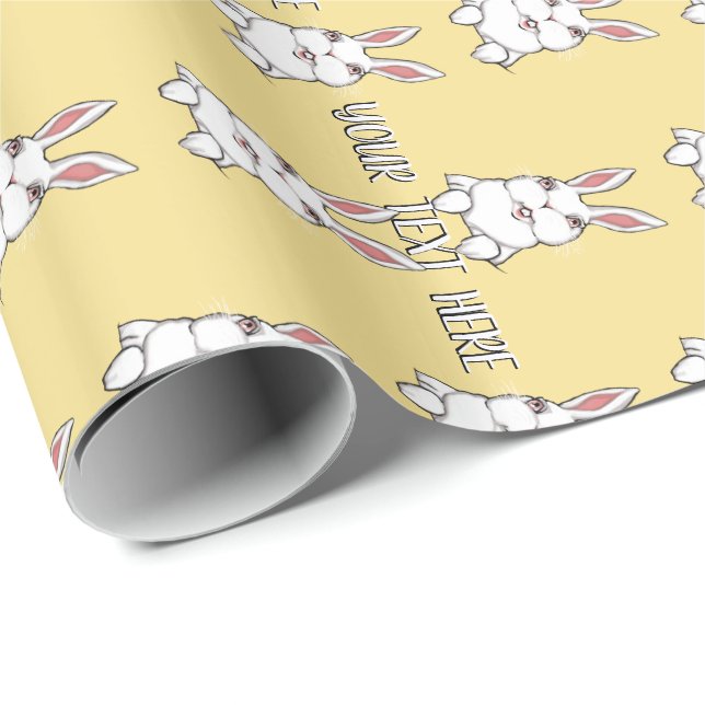 Easter Bunny Wrapping Paper Personalised Paper (Roll Corner)