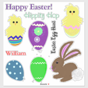 Easter Bunny Yellow Chick Eggs Name