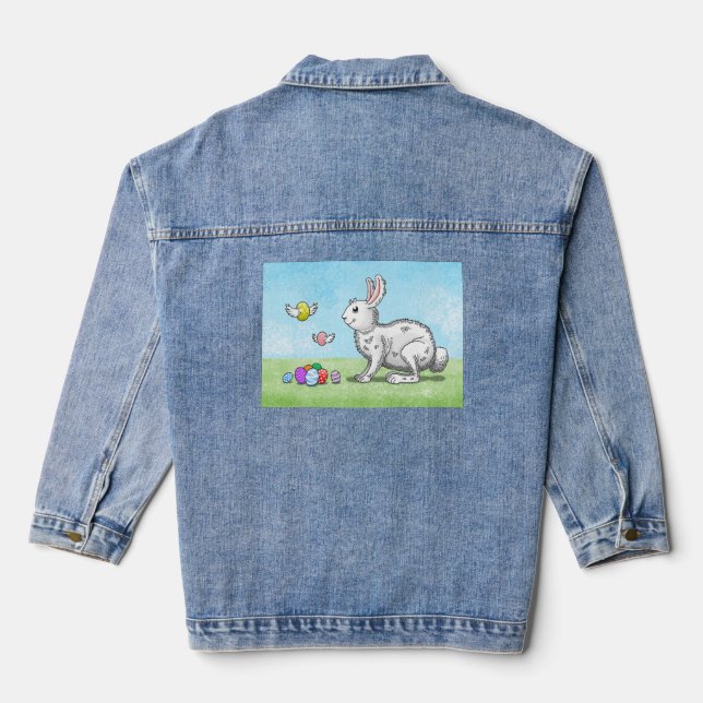Easter Bunny's Egg Hunt Denim Jacket (Back)