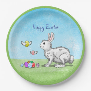 Easter Bunny's Egg Hunt Paper Plate