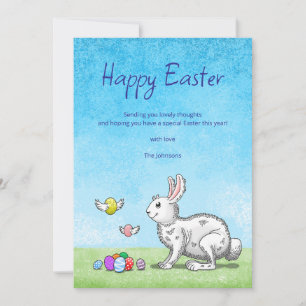 Easter Bunny's Eggs Holiday Card
