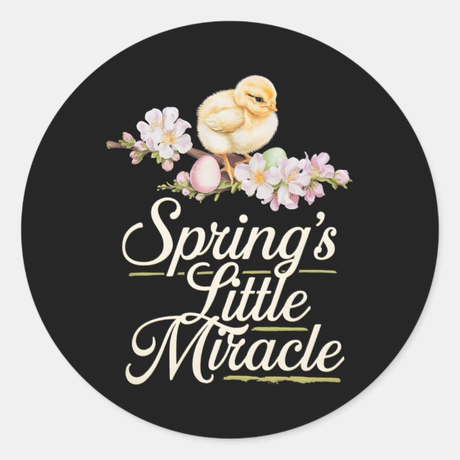 Easter Byby Cute Chicks Chicken  Classic Round Sticker (Front)