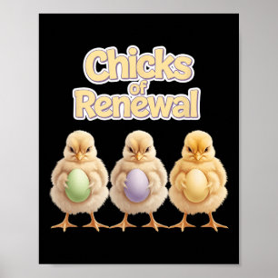 Easter Byby Cute Chicks Of Renewal 1 Poster