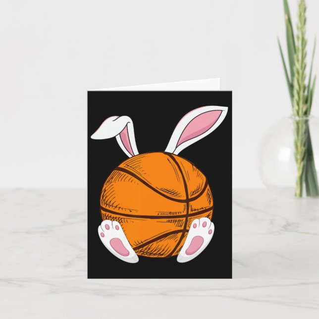 Easter Bysketbyll Rabbit Bunny Happy Easter Day  Card (Front)