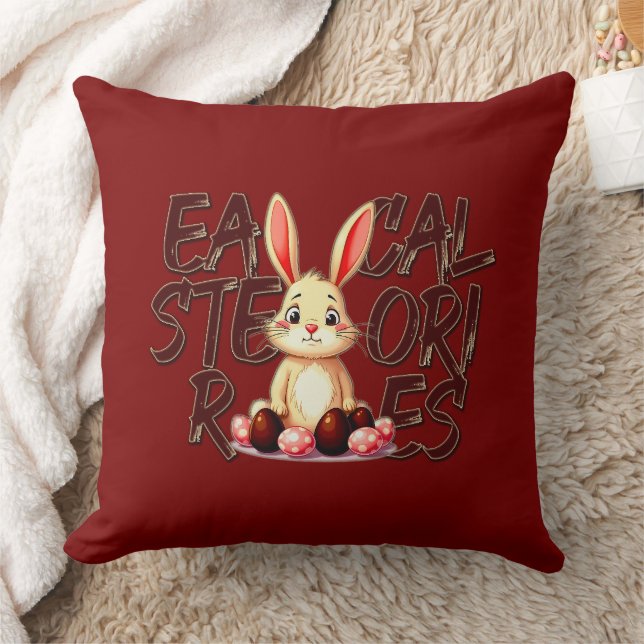 Easter Calories Stories – Funny Bunny - almofada Cushion (Blanket)