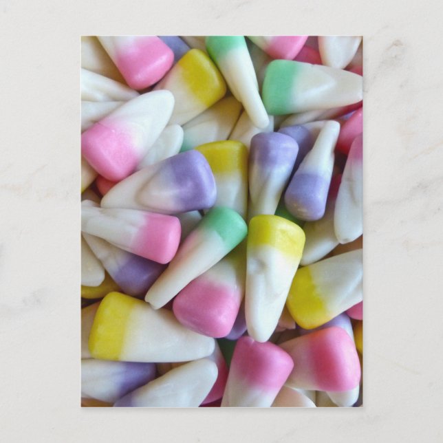 Easter Candy Corn Holiday Postcard (Front)