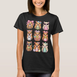 Easter Capybaras Cute Capybara Egg Hunting Bunny K T-Shirt