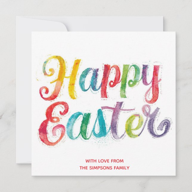 Easter CarD Colorful spring  personalized Card (Front)