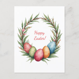 Easter card in soft pastel colours