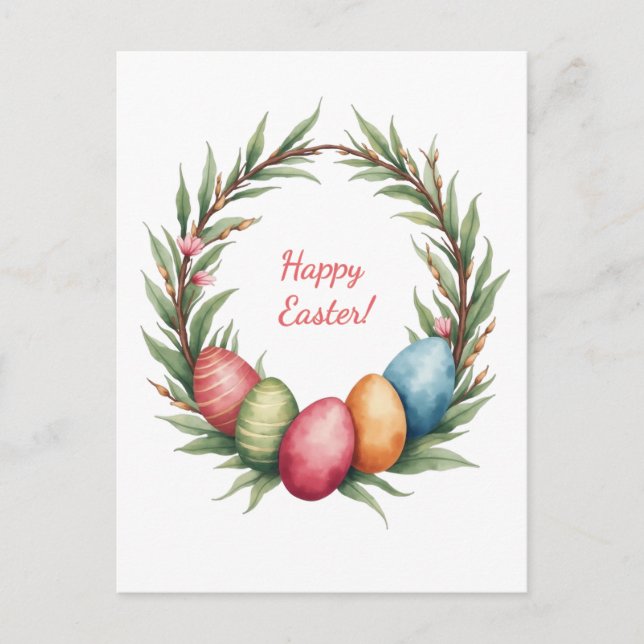 Easter card in soft pastel colours (Front)