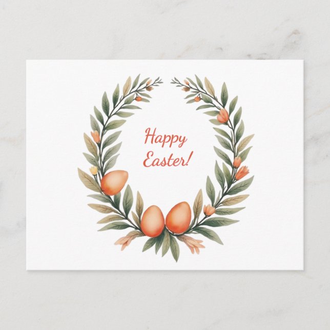 Easter card in soft pastel colours (Front)