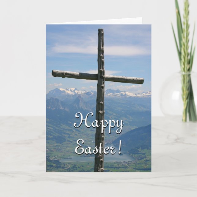 Easter Card - Mountain Cross (Front)