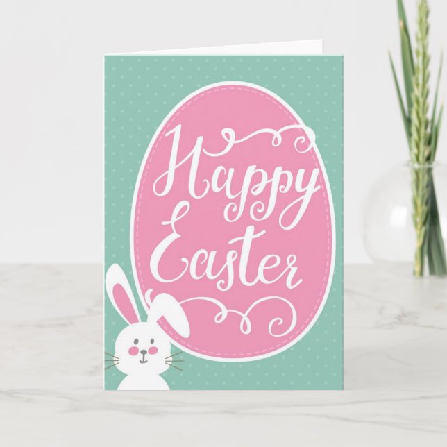 Easter Card - White Rabbit (Front)